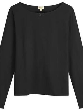 Donni Jersey Bow Long Sleeve
